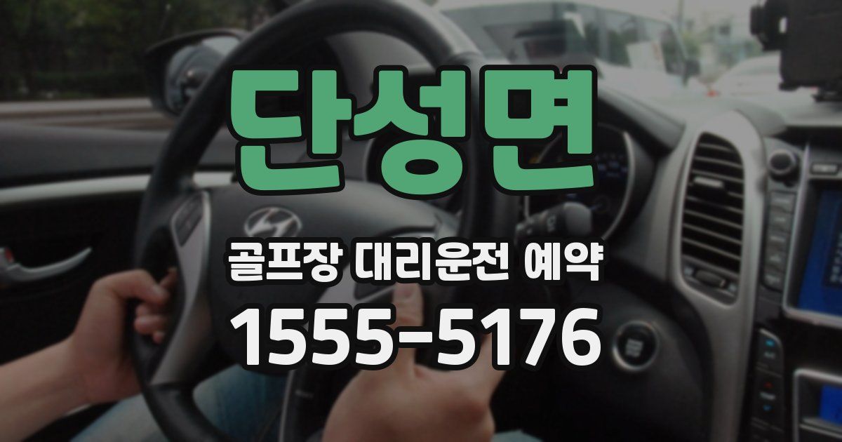 단성면 골프장 대리운전 예약