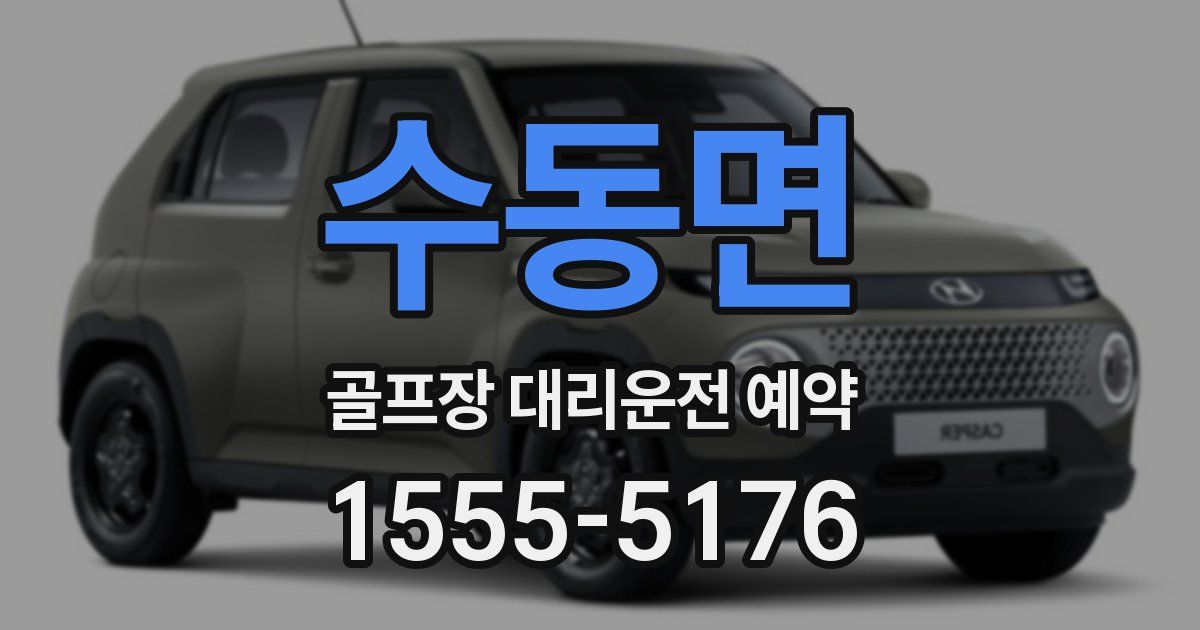 수동면 골프장 대리운전 예약