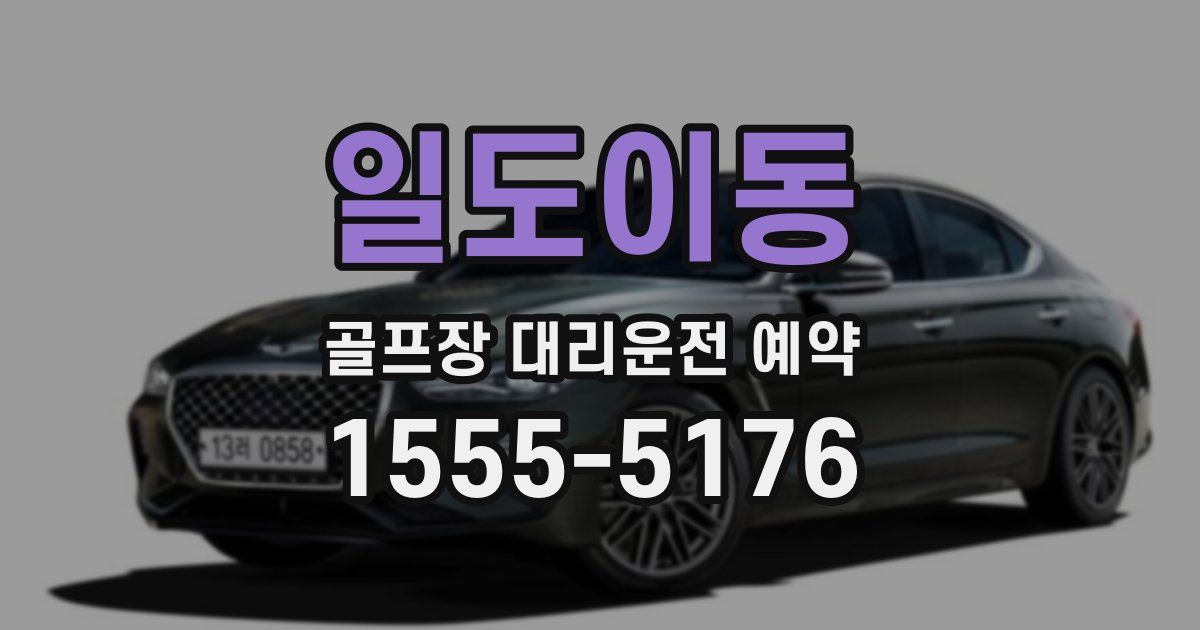 일도이동 골프장 대리운전 예약