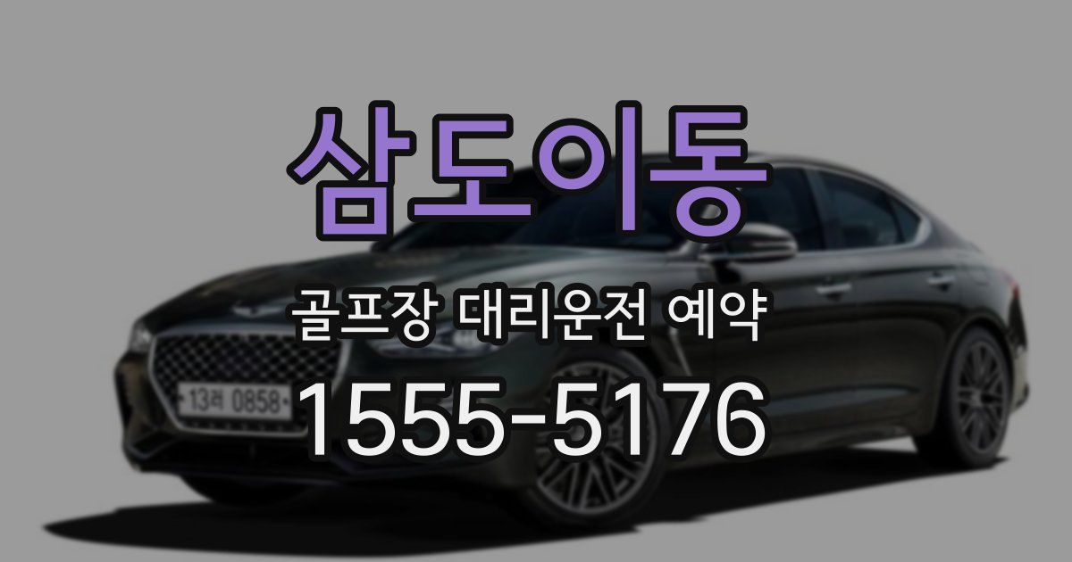 삼도이동 골프장 대리운전 예약