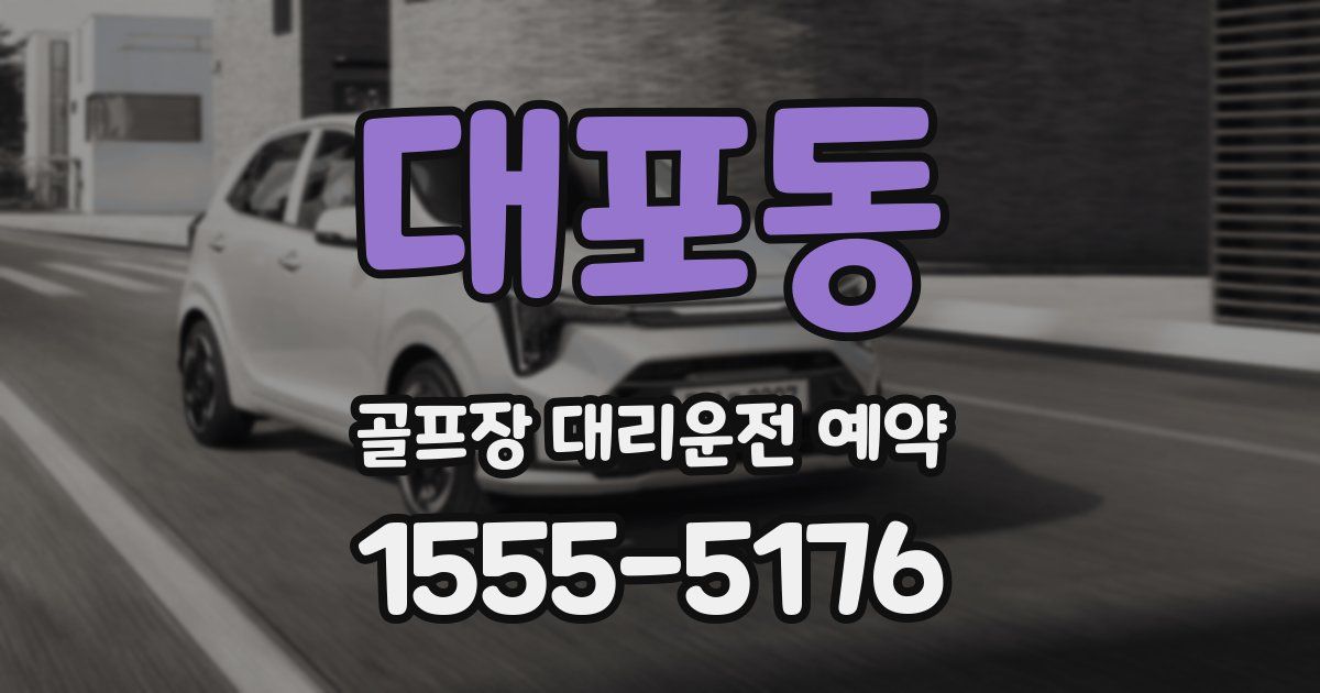 대포동 골프장 대리운전 예약