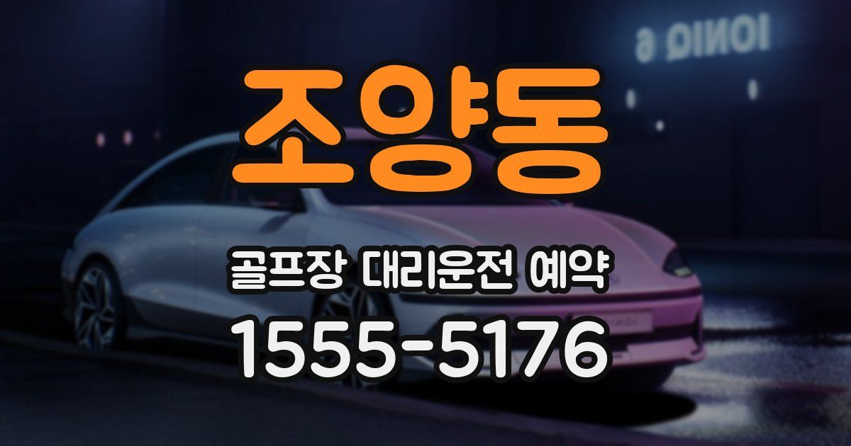 조양동 골프장 대리운전 예약
