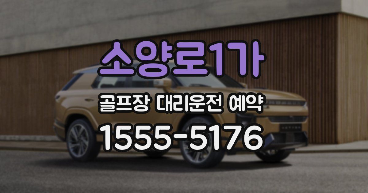 소양로1가 골프장 대리운전 예약