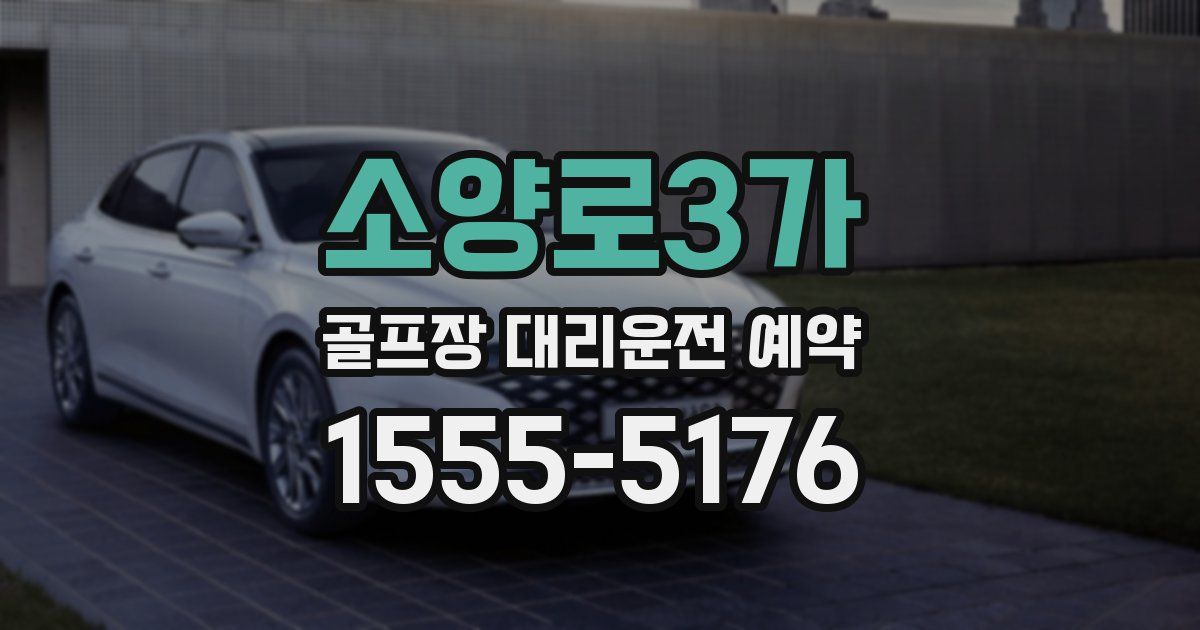 소양로3가 골프장 대리운전 예약