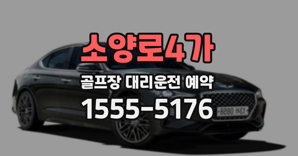 소양로4가 골프장 대리운전 예약