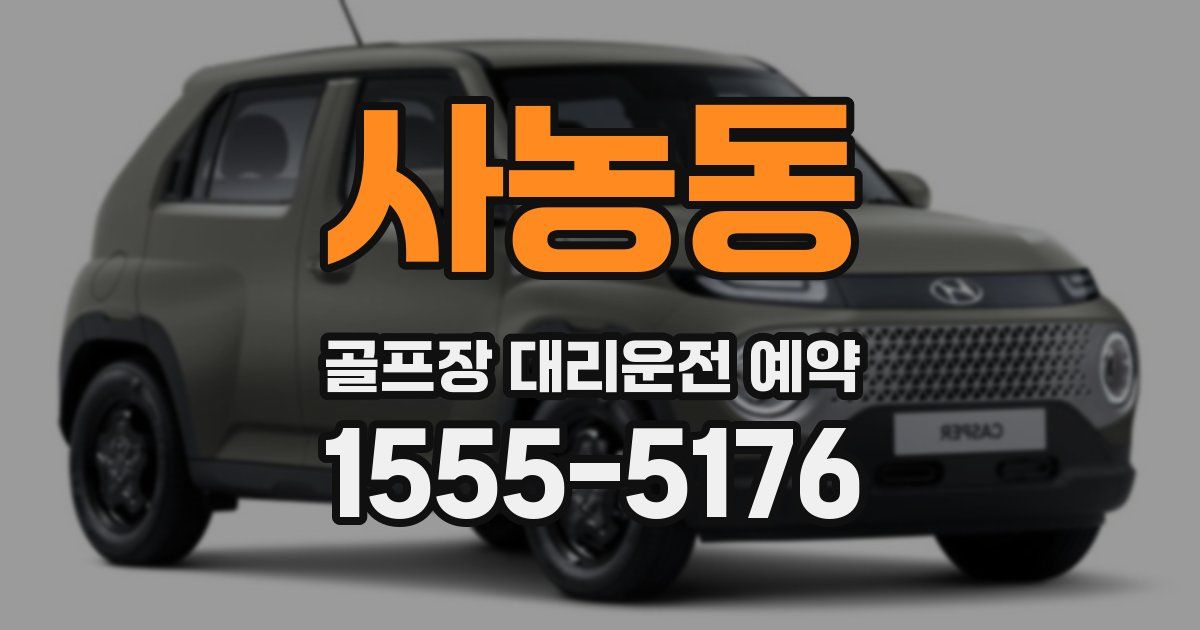 사농동 골프장 대리운전 예약