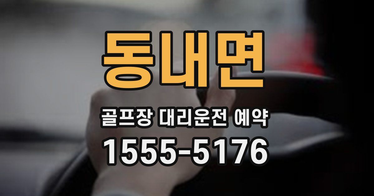 동내면 골프장 대리운전 예약