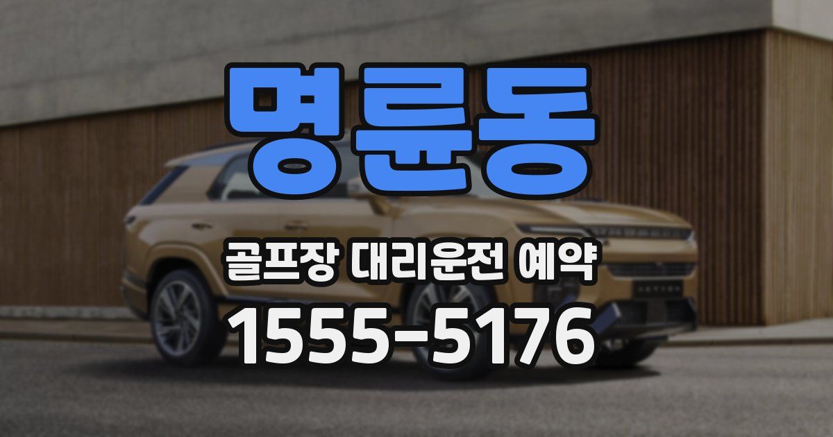 명륜동 골프장 대리운전 예약