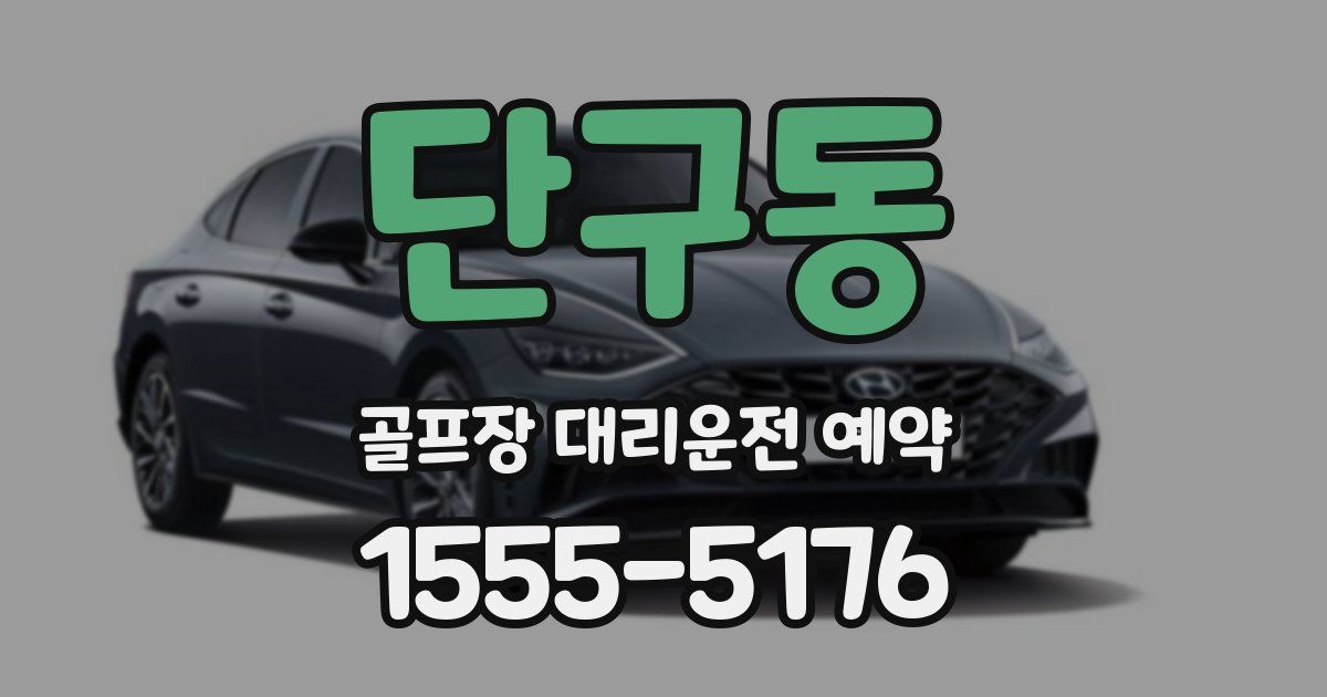 단구동 골프장 대리운전 예약
