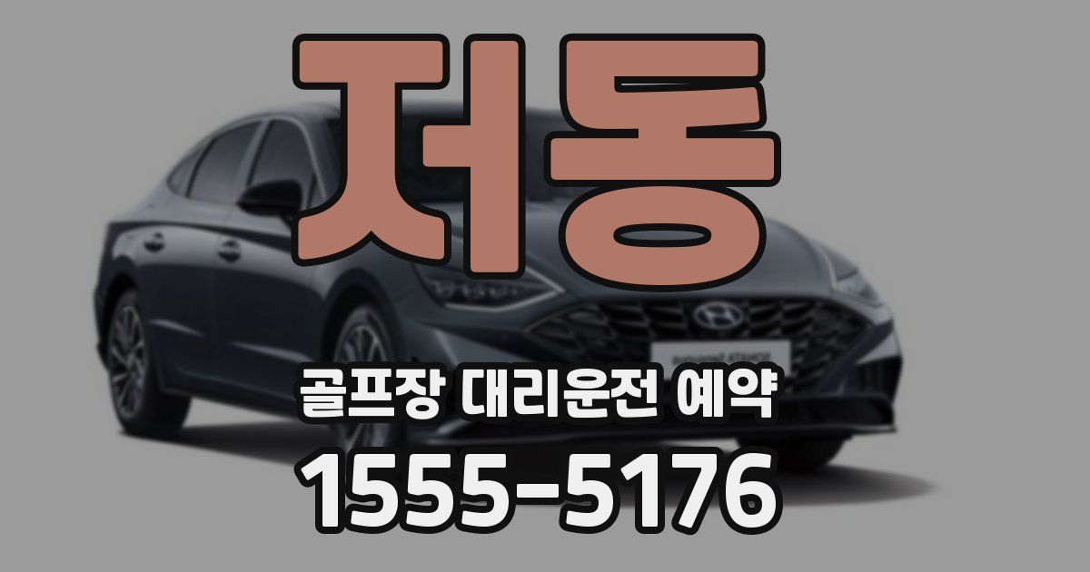 저동 골프장 대리운전 예약