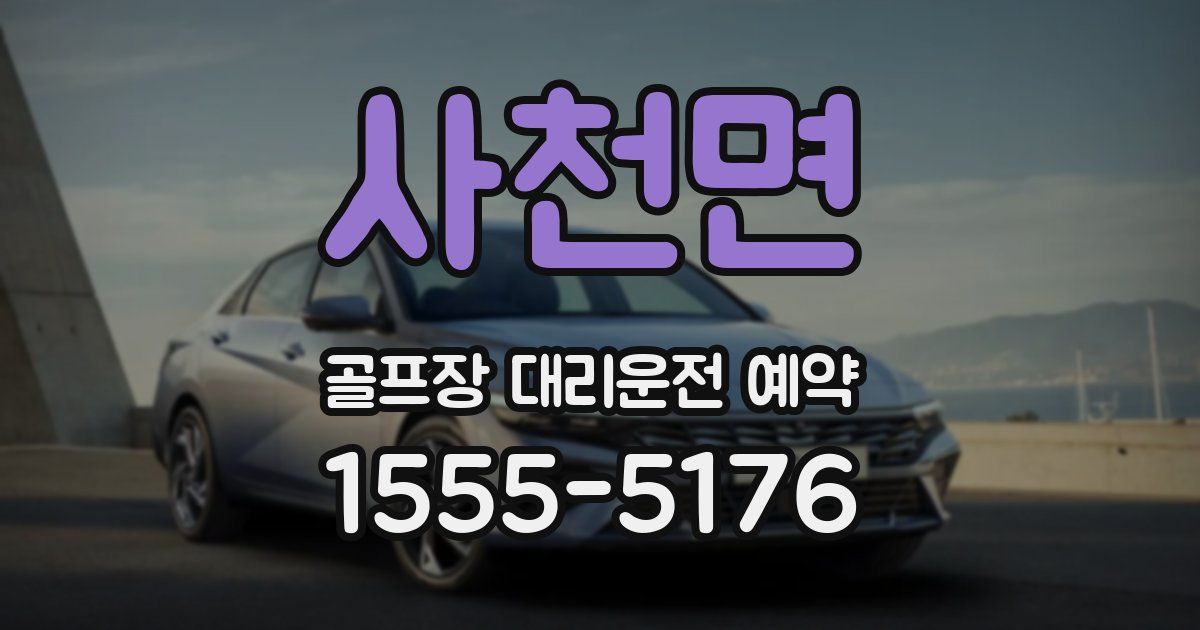 사천면 골프장 대리운전 예약