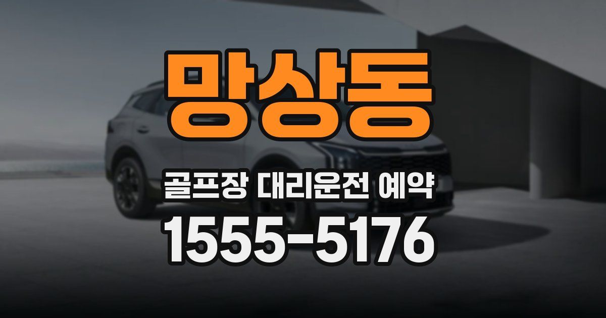 망상동 골프장 대리운전 예약