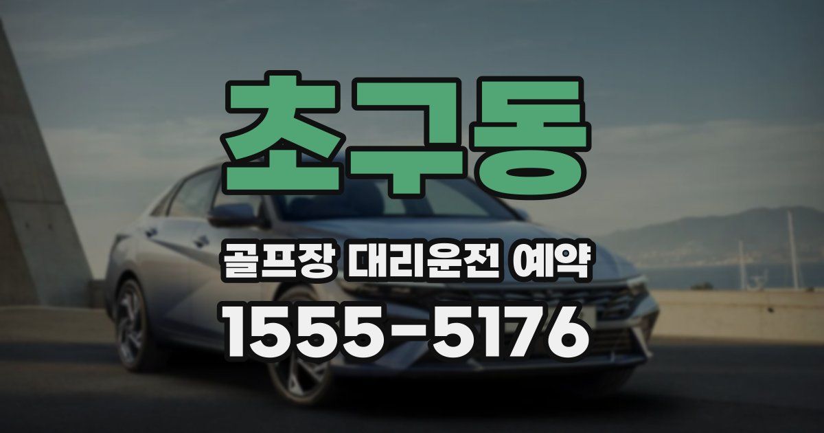 초구동 골프장 대리운전 예약