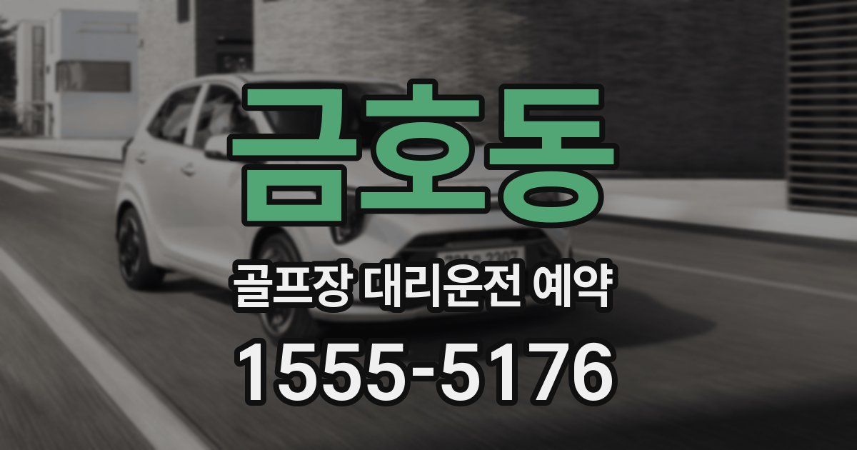 금호동 골프장 대리운전 예약