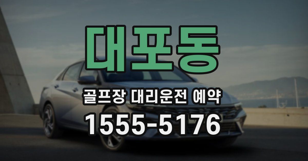 대포동 골프장 대리운전 예약