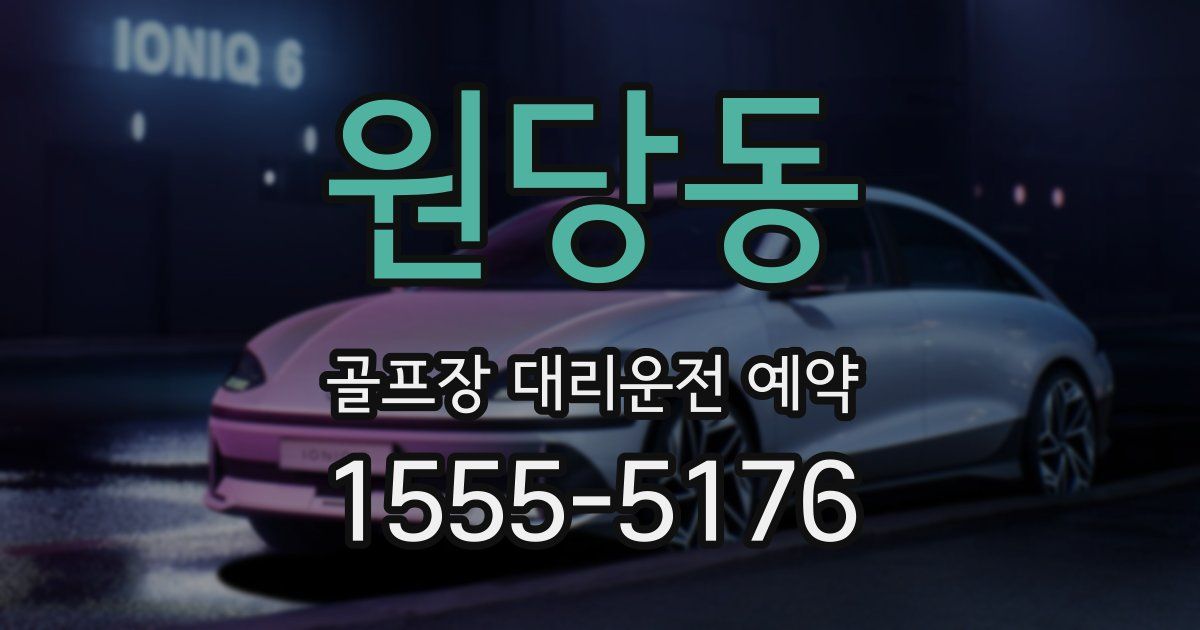 원당동 골프장 대리운전 예약