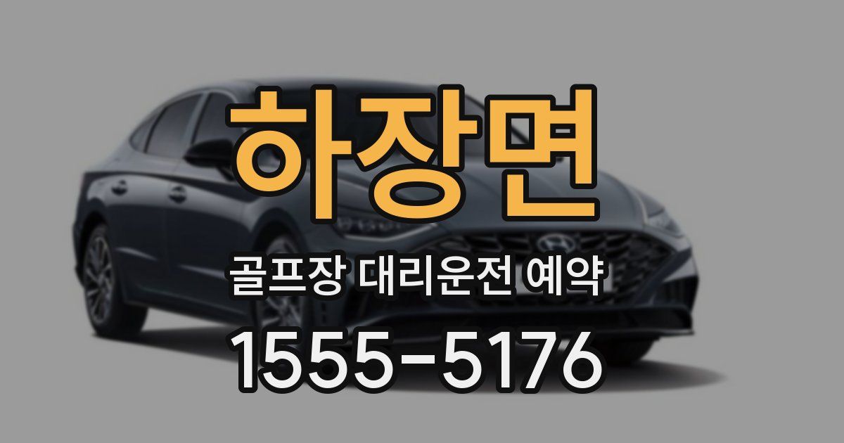 하장면 골프장 대리운전 예약