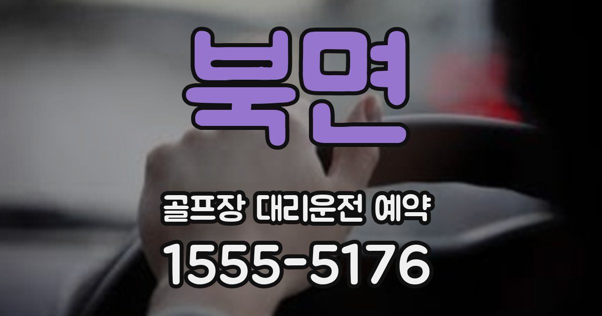 북면 골프장 대리운전 예약