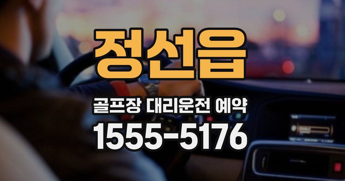 정선읍 골프장 대리운전 예약