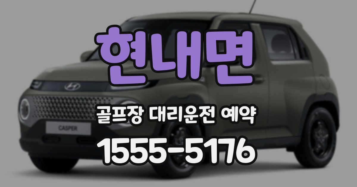 현내면 골프장 대리운전 예약