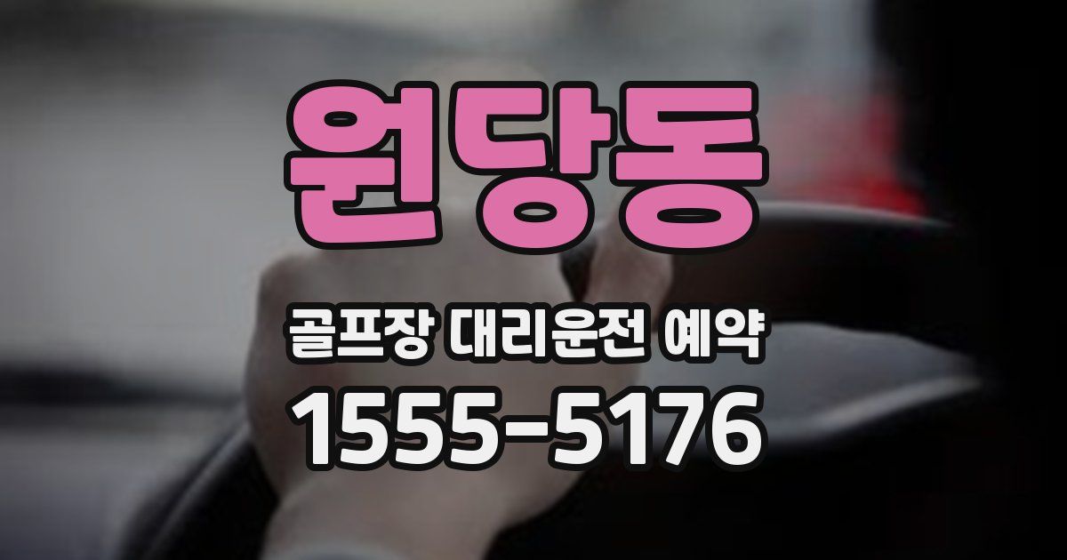 원당동 골프장 대리운전 예약
