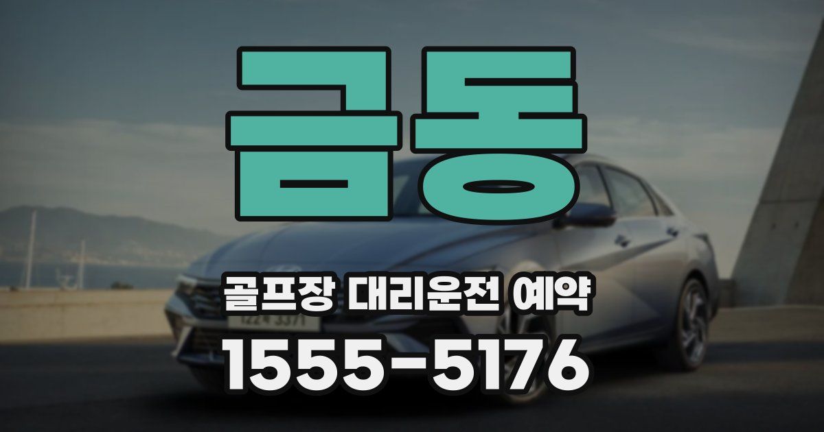금동 골프장 대리운전 예약