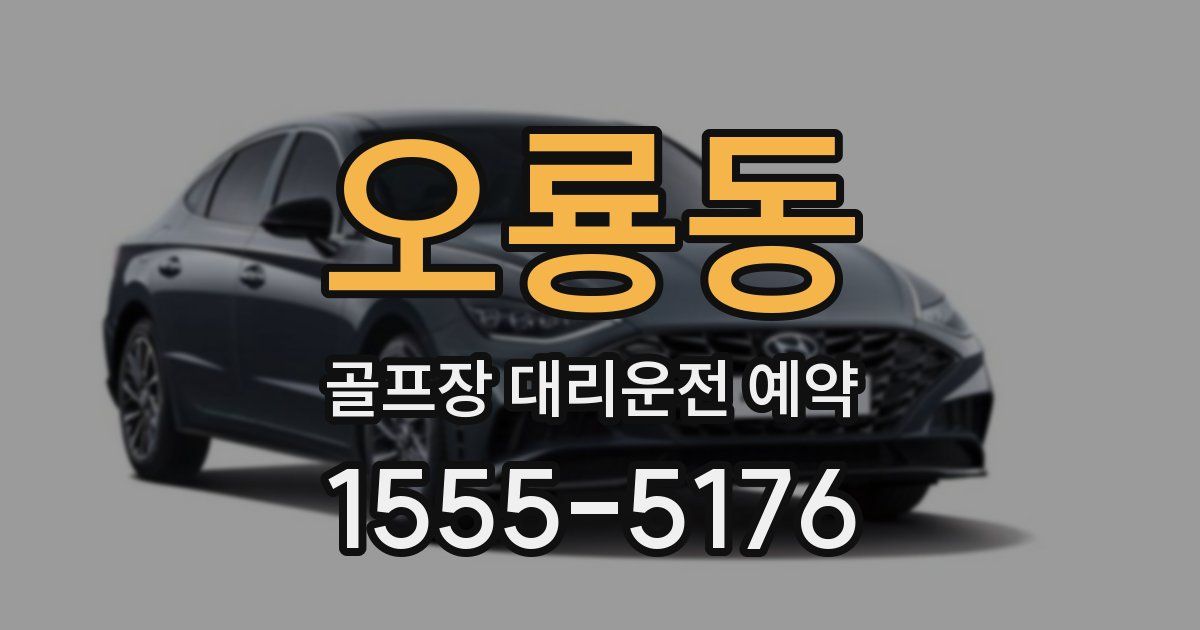 오룡동 골프장 대리운전 예약