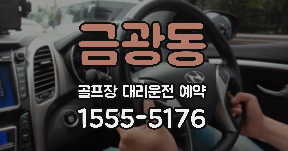 금광동 골프장 대리운전 예약