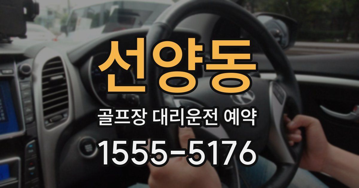 선양동 골프장 대리운전 예약