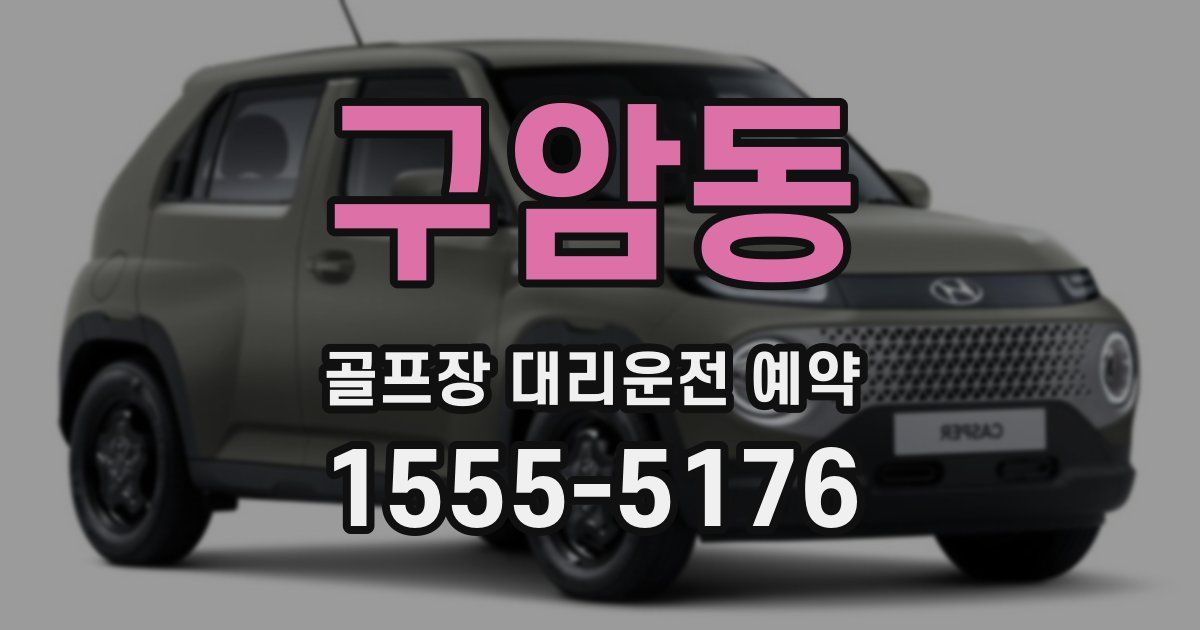 구암동 골프장 대리운전 예약