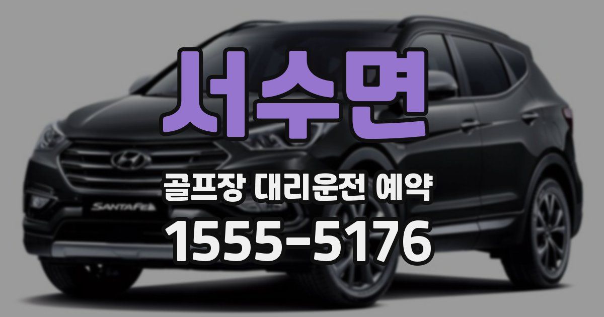 서수면 골프장 대리운전 예약