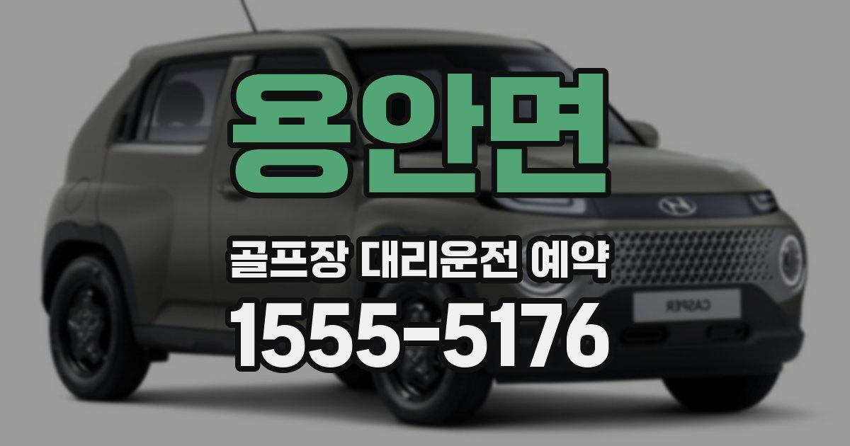 용안면 골프장 대리운전 예약