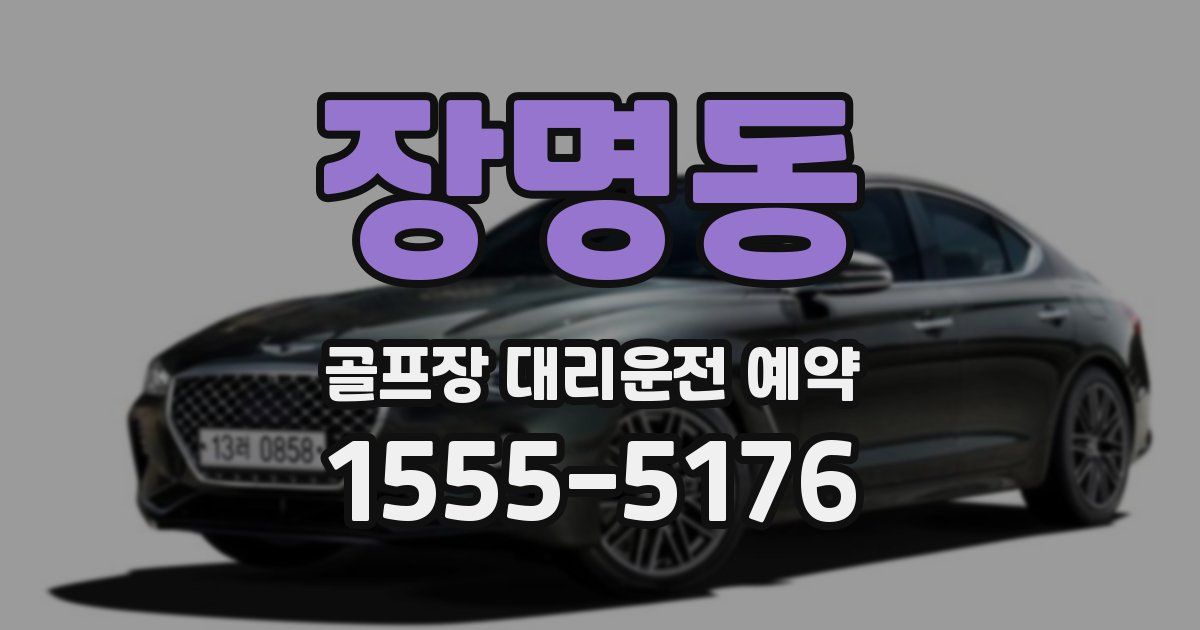 장명동 골프장 대리운전 예약