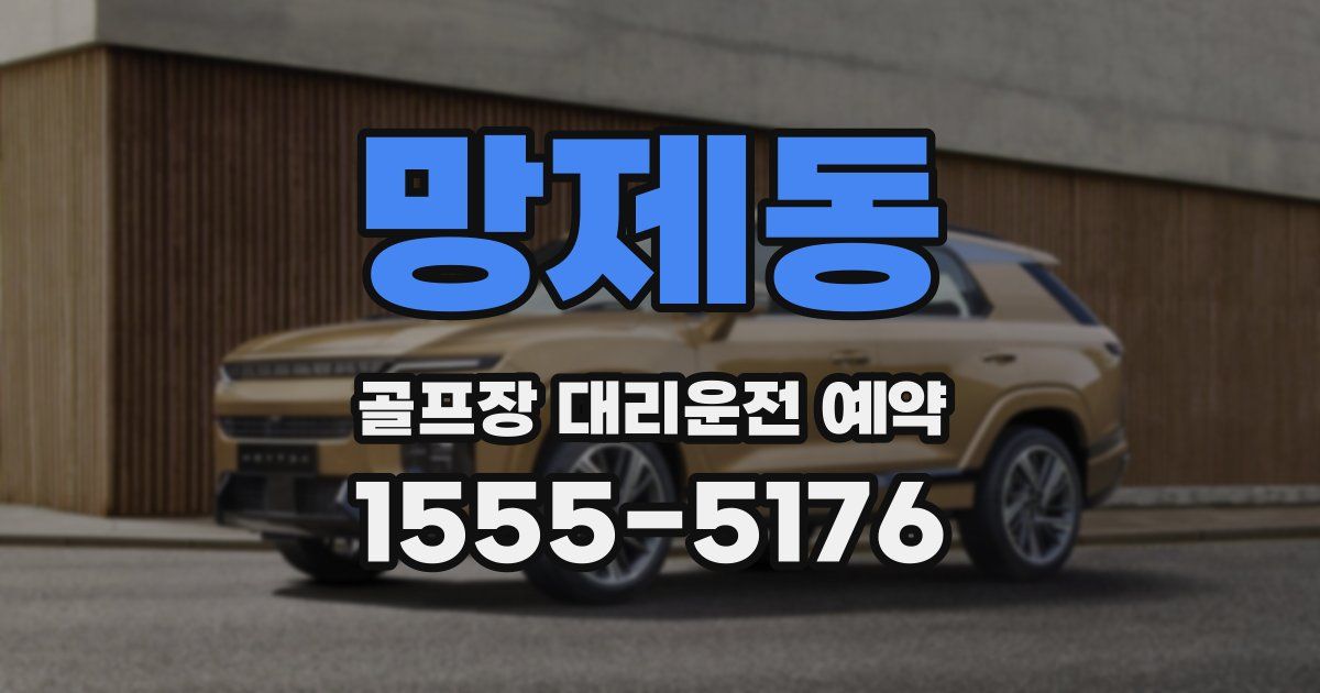 망제동 골프장 대리운전 예약