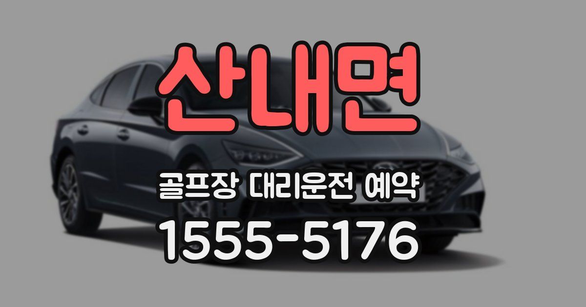 산내면 골프장 대리운전 예약