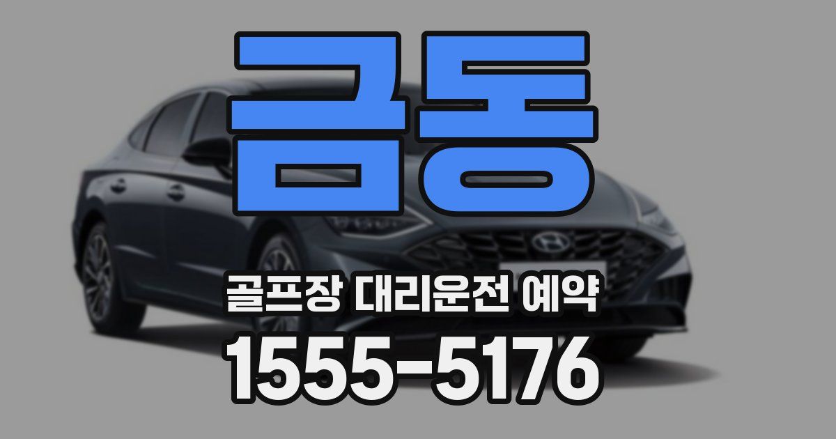 금동 골프장 대리운전 예약