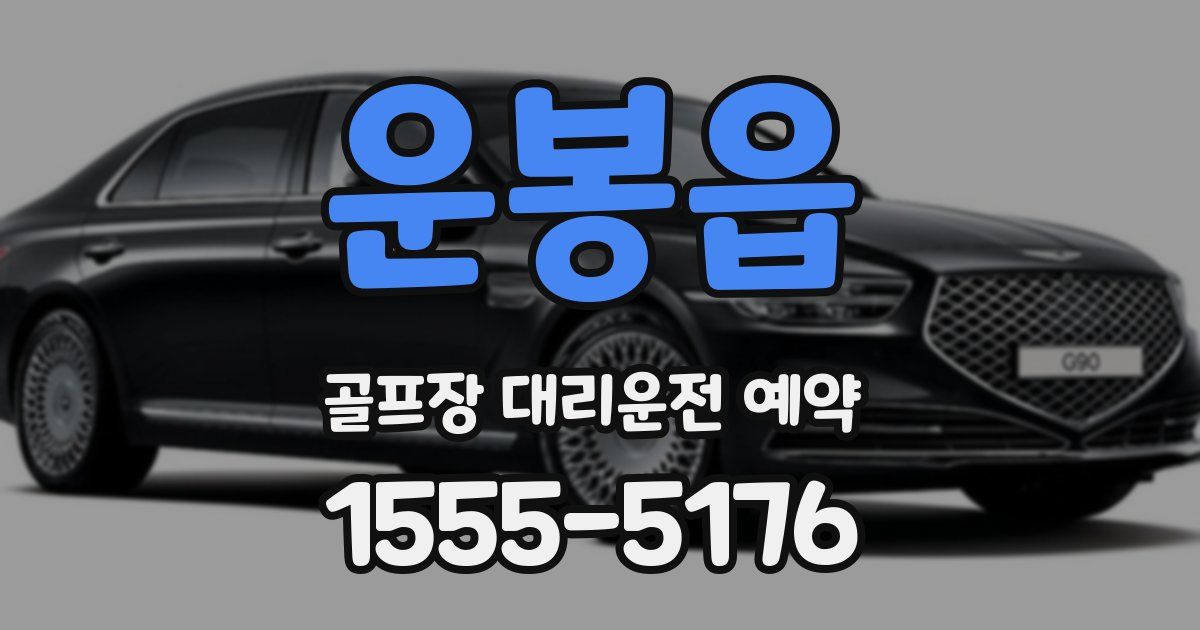 운봉읍 골프장 대리운전 예약
