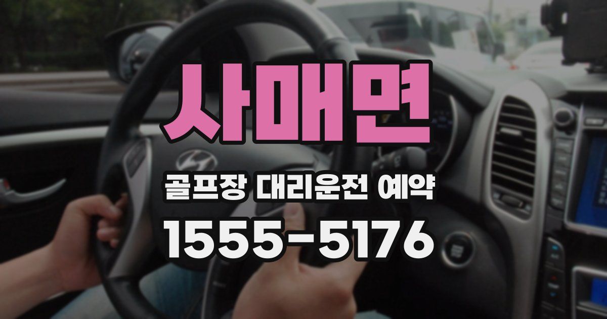 사매면 골프장 대리운전 예약