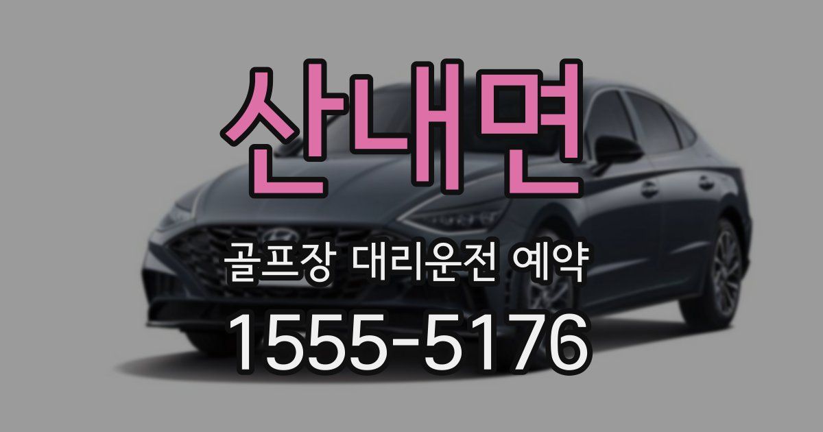 산내면 골프장 대리운전 예약