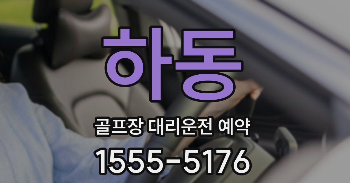 하동 골프장 대리운전 예약