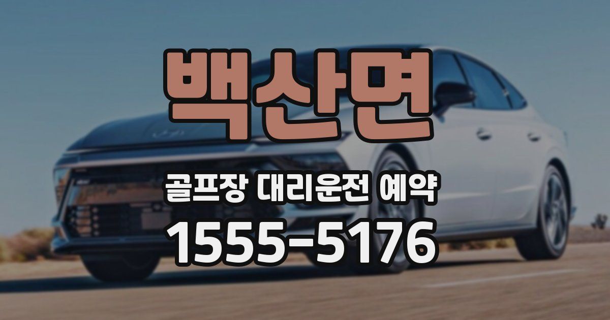 백산면 골프장 대리운전 예약