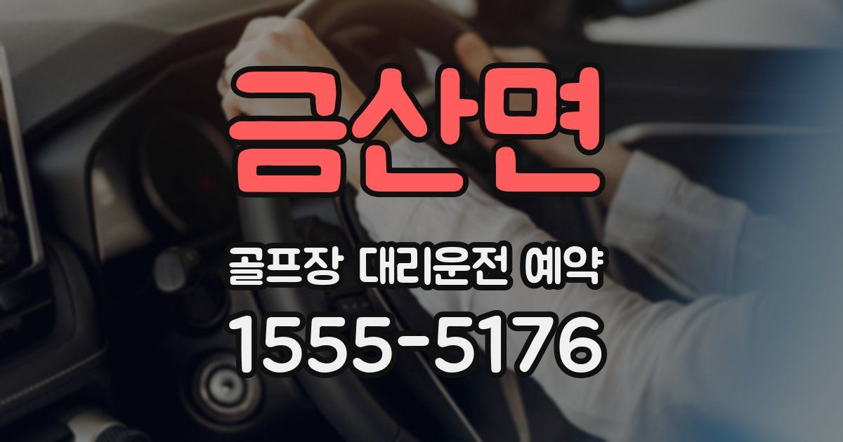 금산면 골프장 대리운전 예약