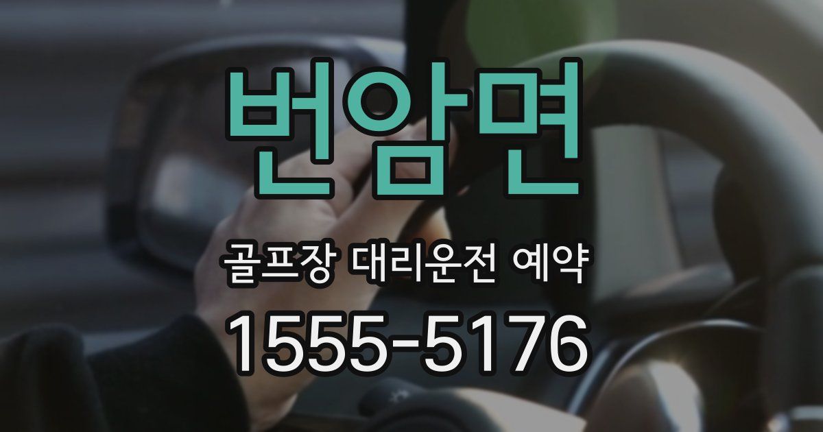 번암면 골프장 대리운전 예약