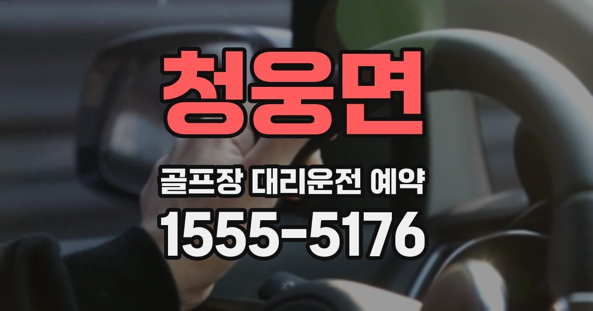 청웅면 골프장 대리운전 예약