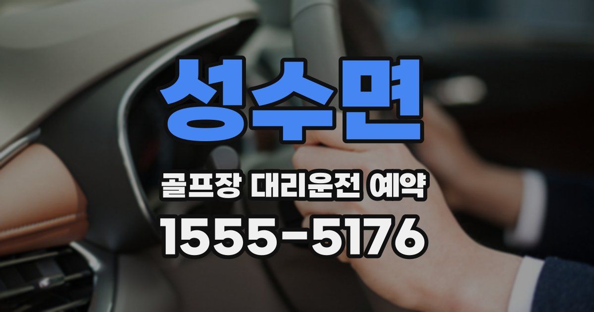 성수면 골프장 대리운전 예약