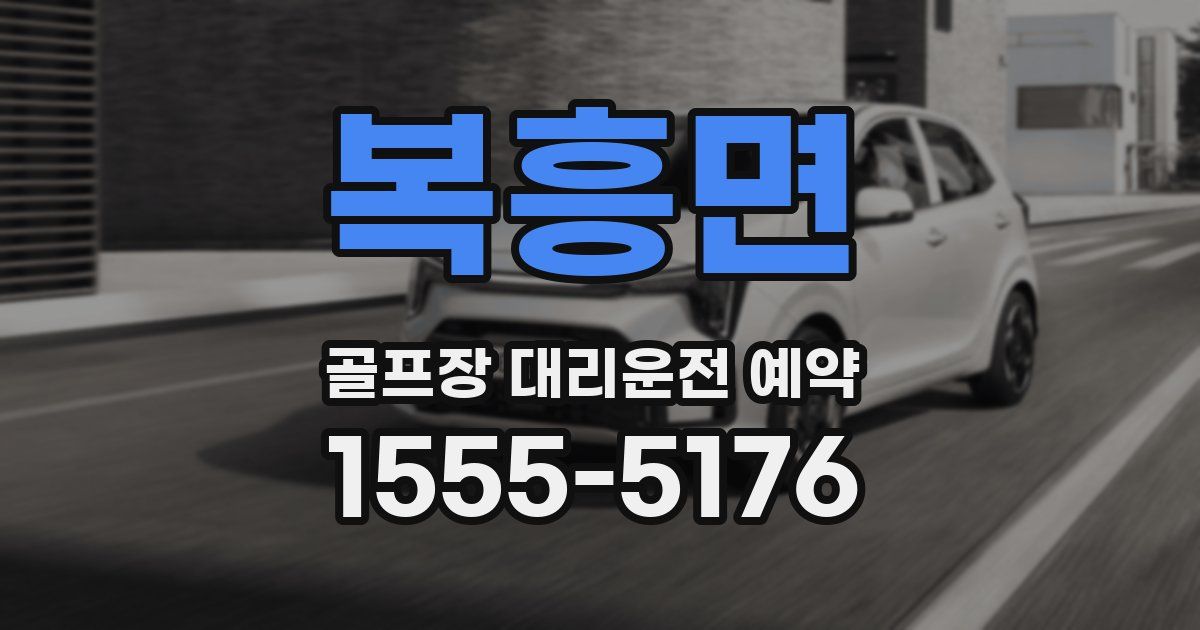 복흥면 골프장 대리운전 예약