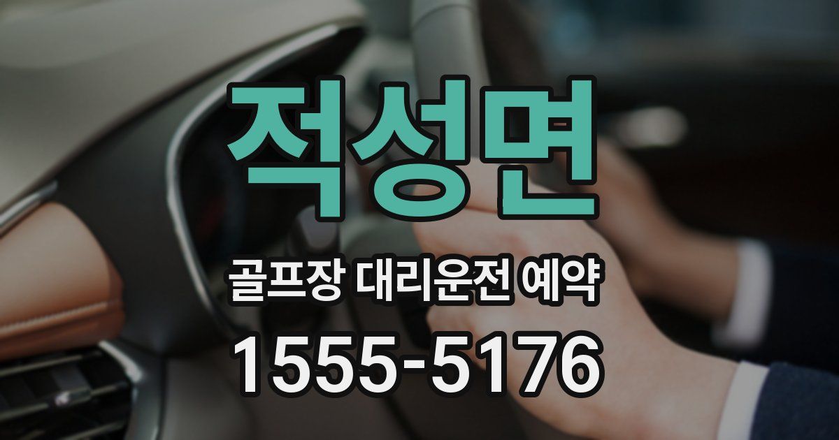 적성면 골프장 대리운전 예약