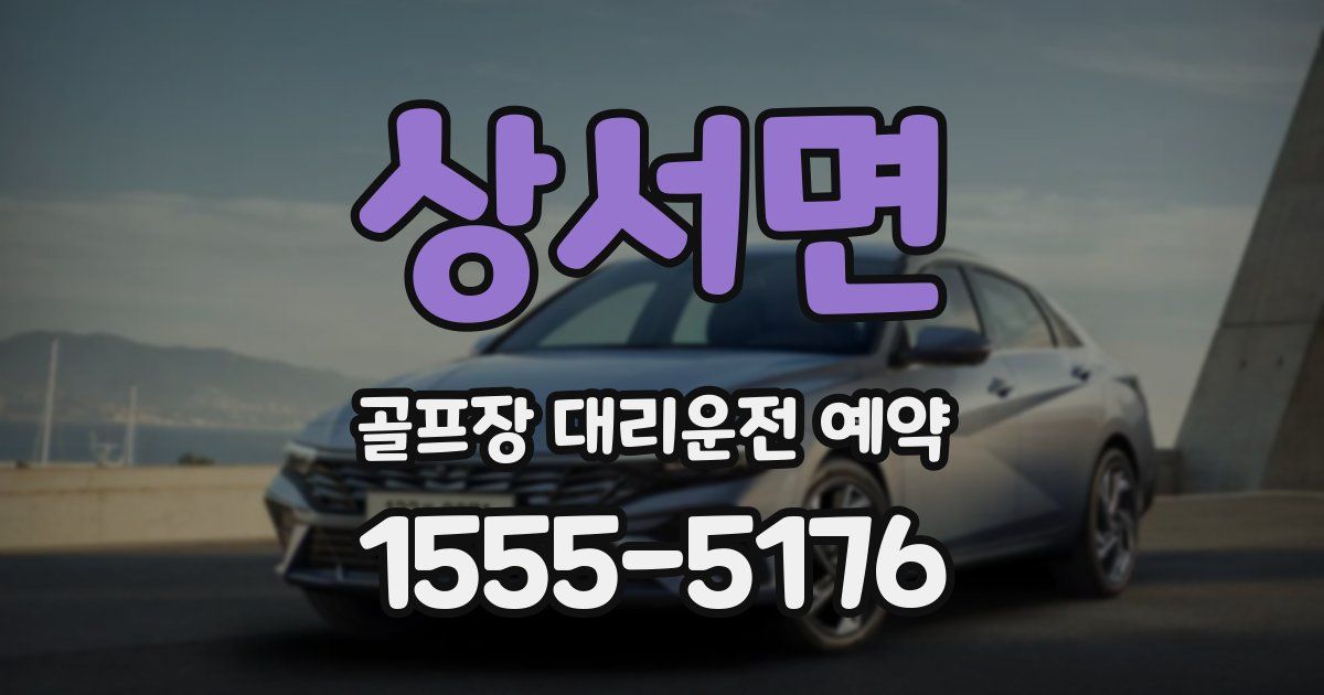 상서면 골프장 대리운전 예약