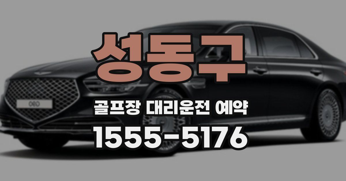성동구 골프장 대리운전 예약