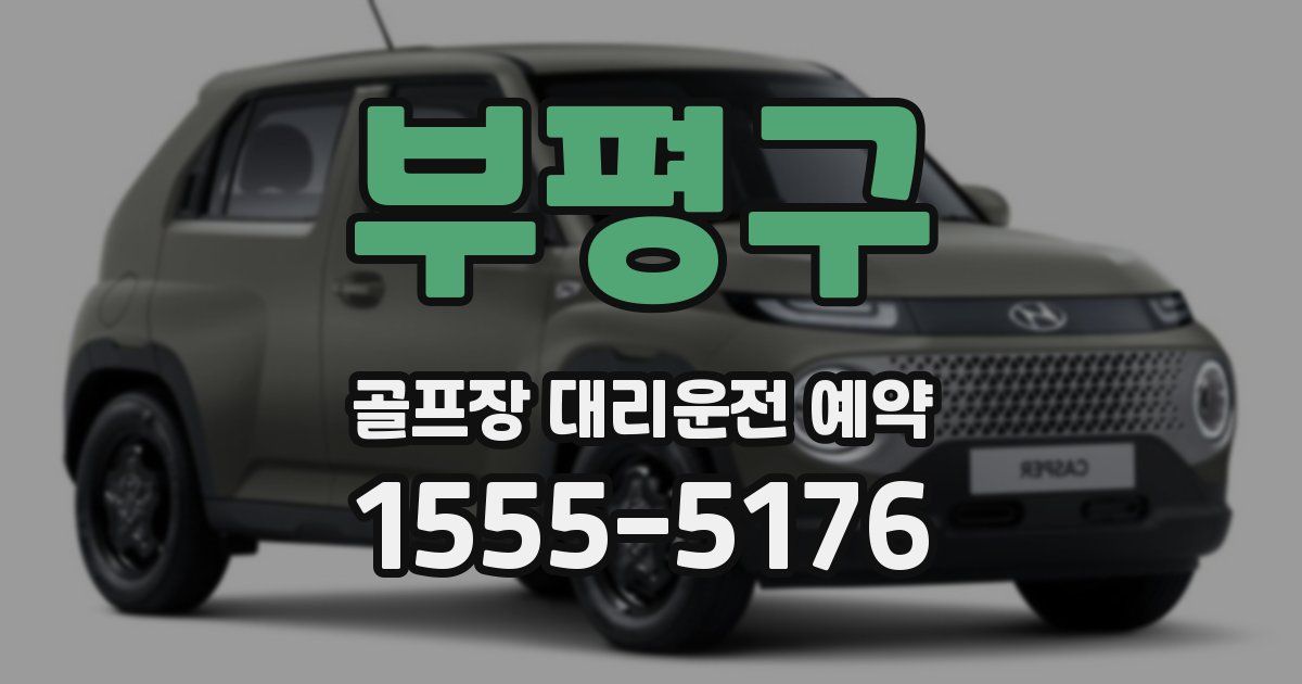 부평구 골프장 대리운전 예약